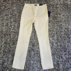 NYDJ Sheri Slim Jeans Light Yellow Women's Size 8 Lift Tuck Technology